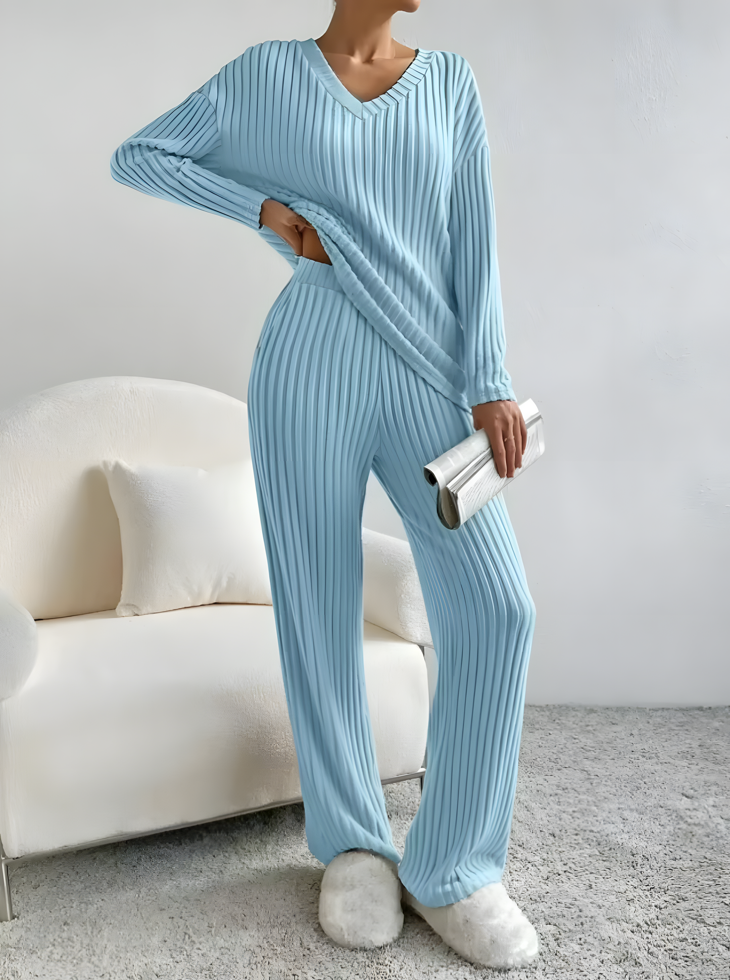 Elise Ribbed Knit Lounge Set