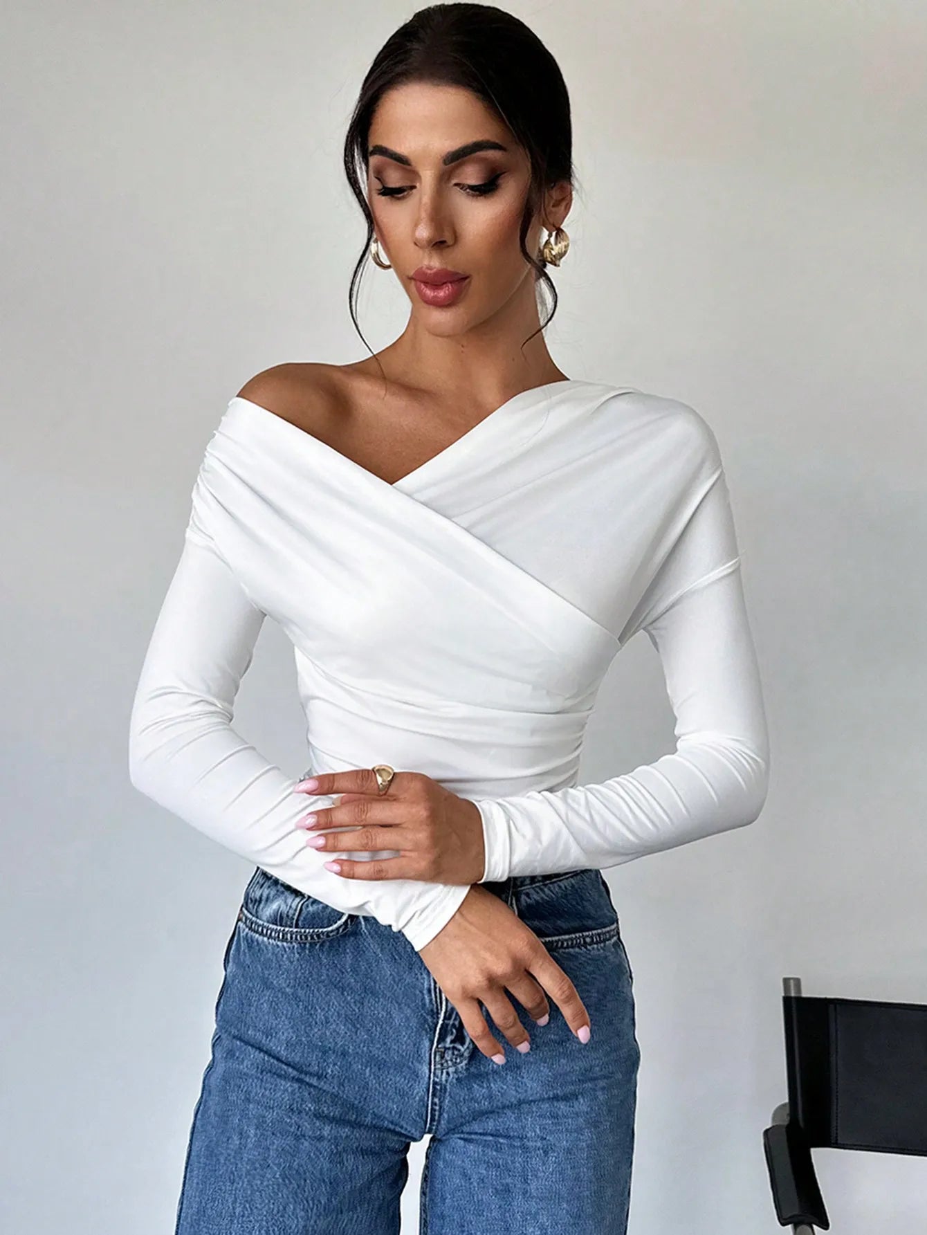 Alina Off-Shoulder Long Sleeve Blouse