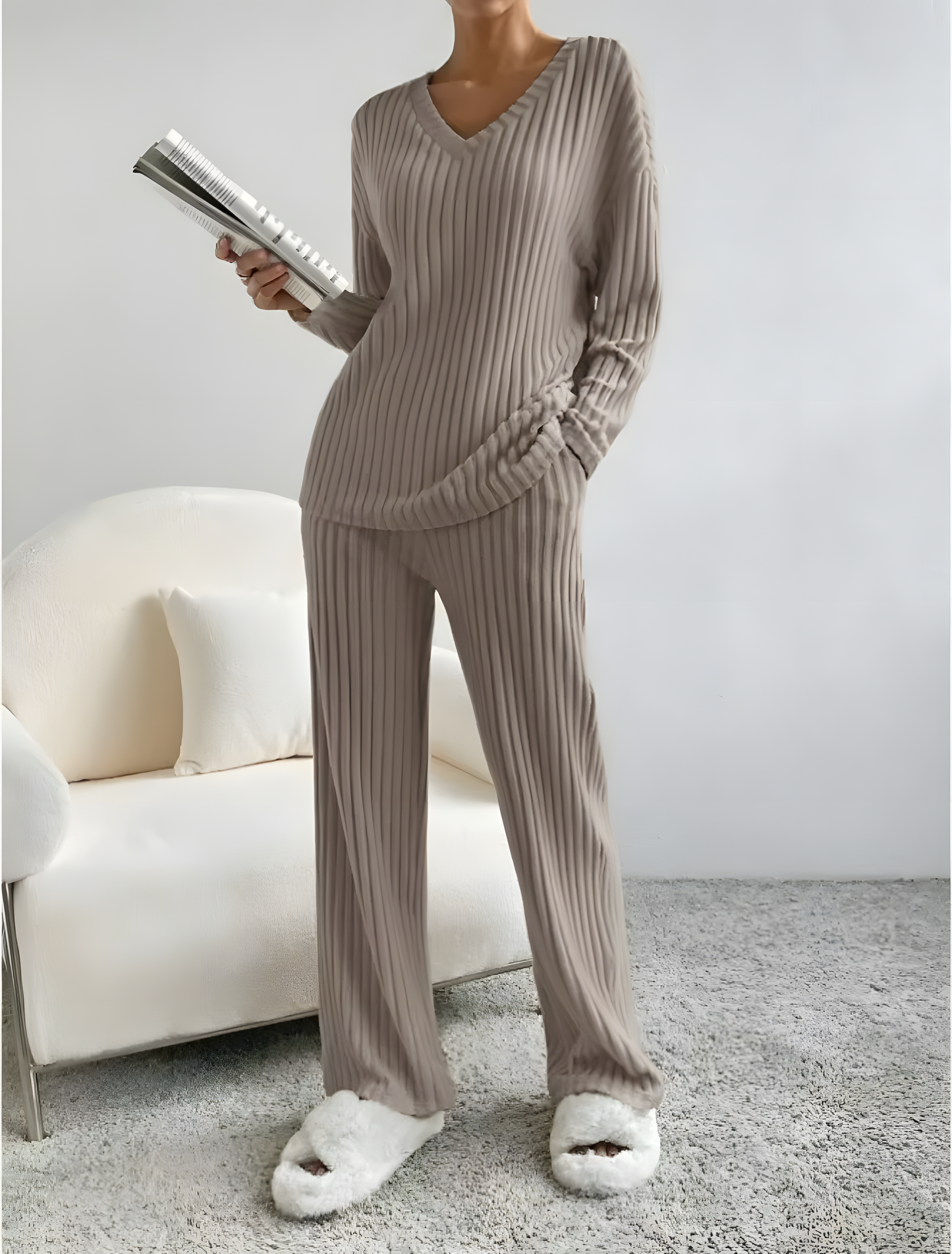 Elise Ribbed Knit Lounge Set