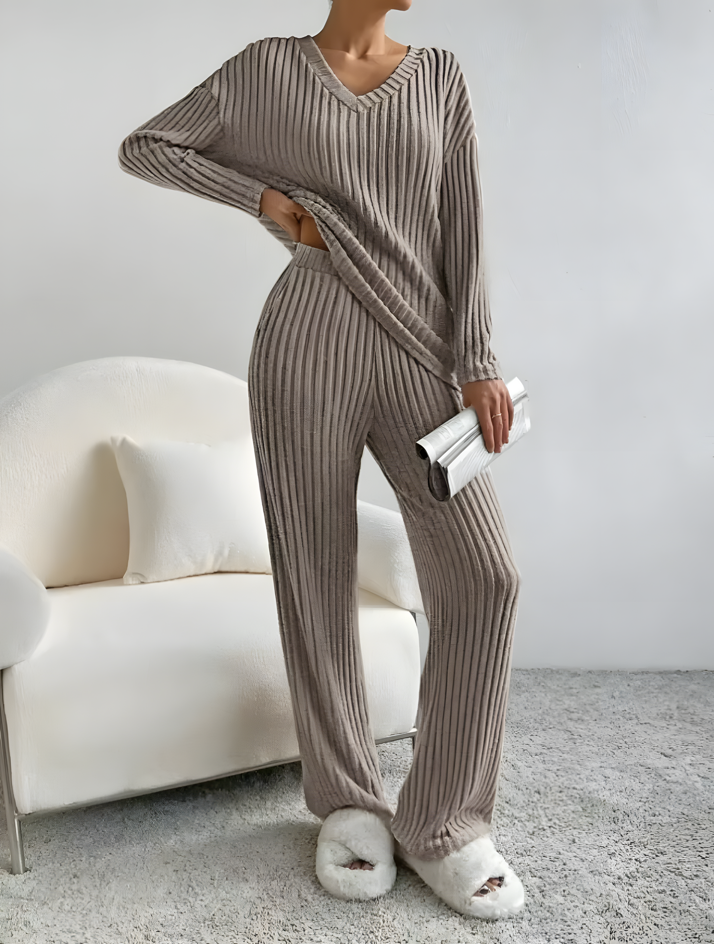 Elise Ribbed Knit Lounge Set