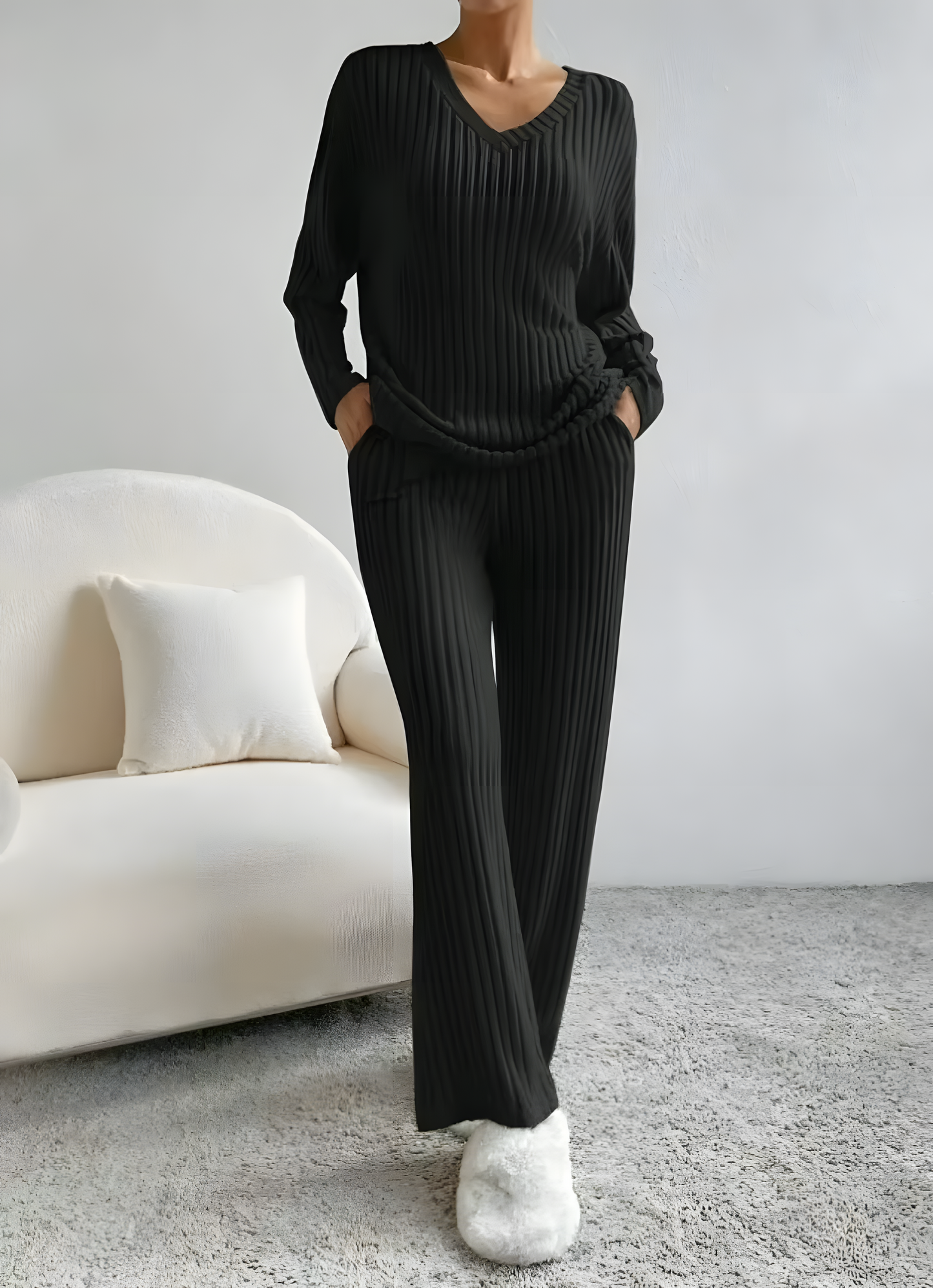 Elise Ribbed Knit Lounge Set