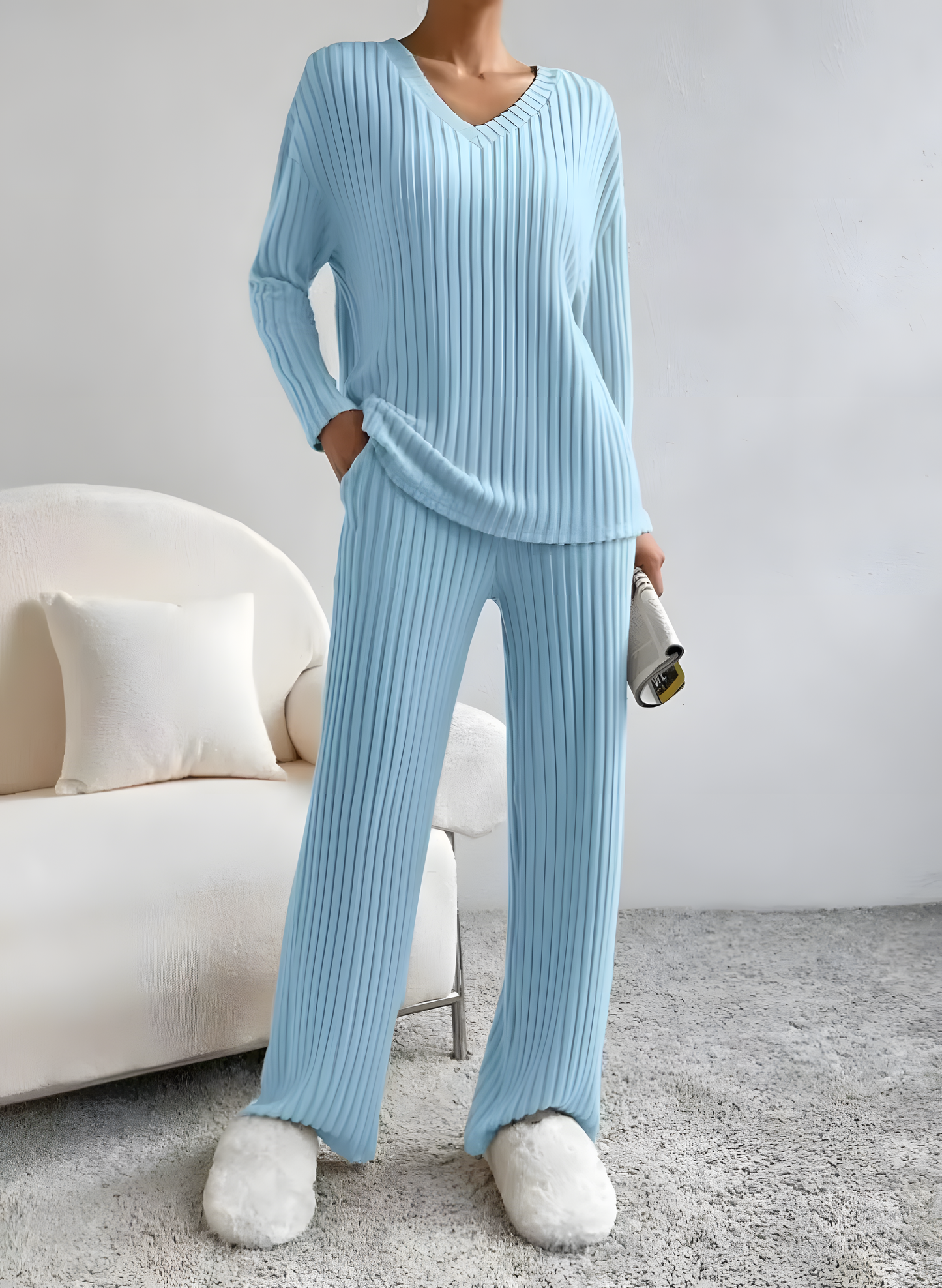 Elise Ribbed Knit Lounge Set