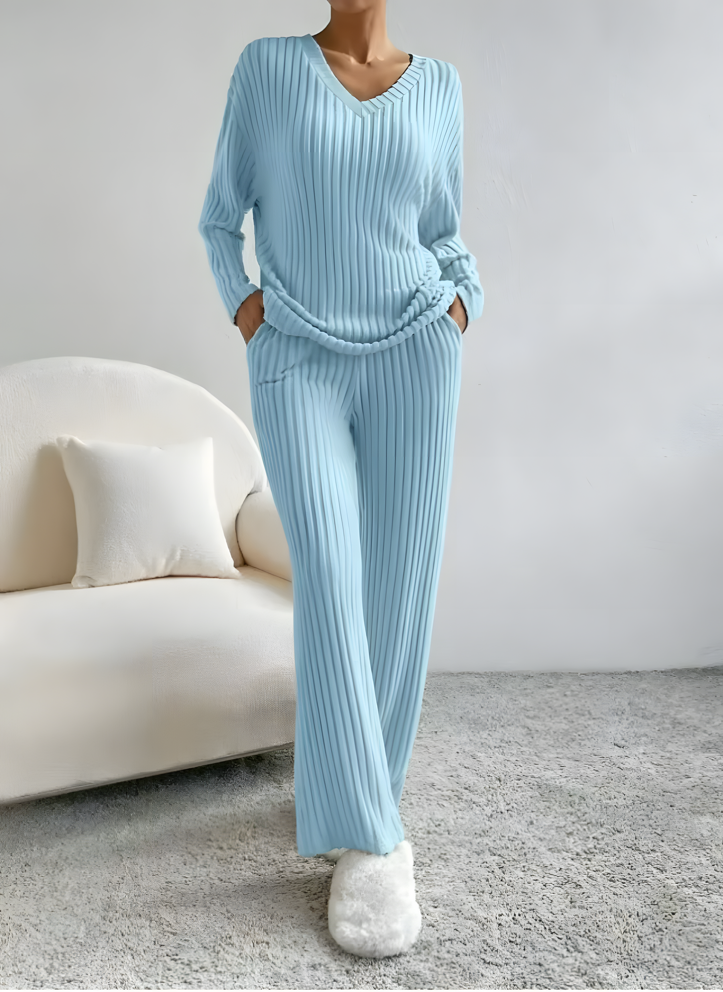 Elise Ribbed Knit Lounge Set