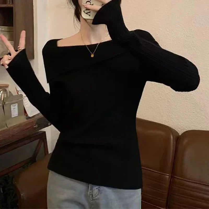 Natalia Off-Shoulder Knit Sweater