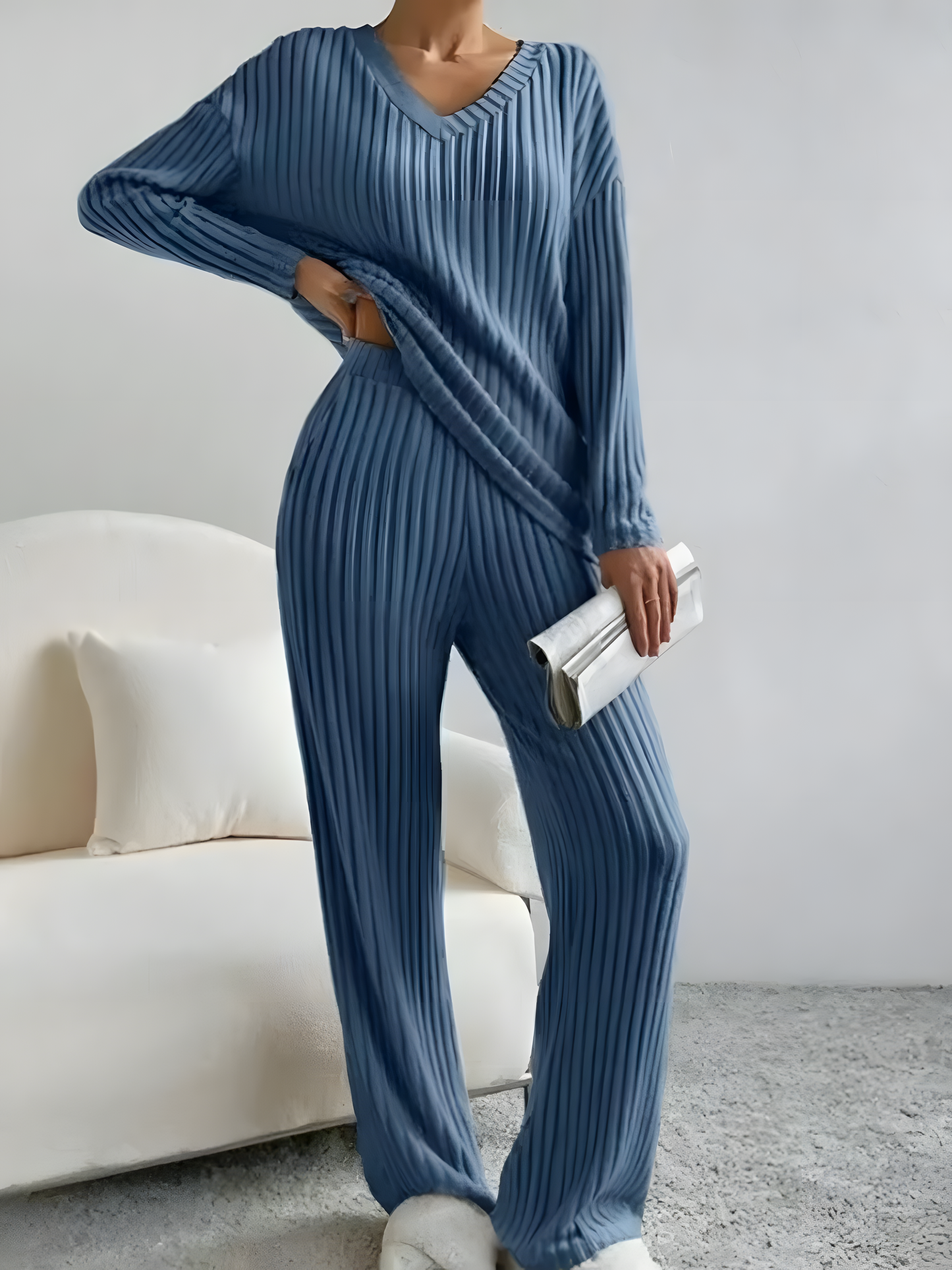 Elise Ribbed Knit Lounge Set