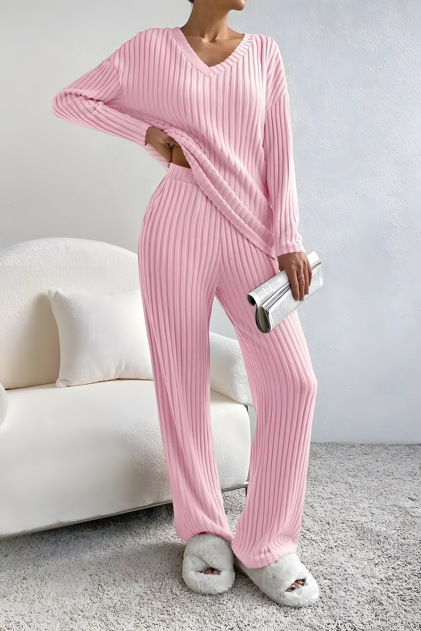 Elise Ribbed Knit Lounge Set