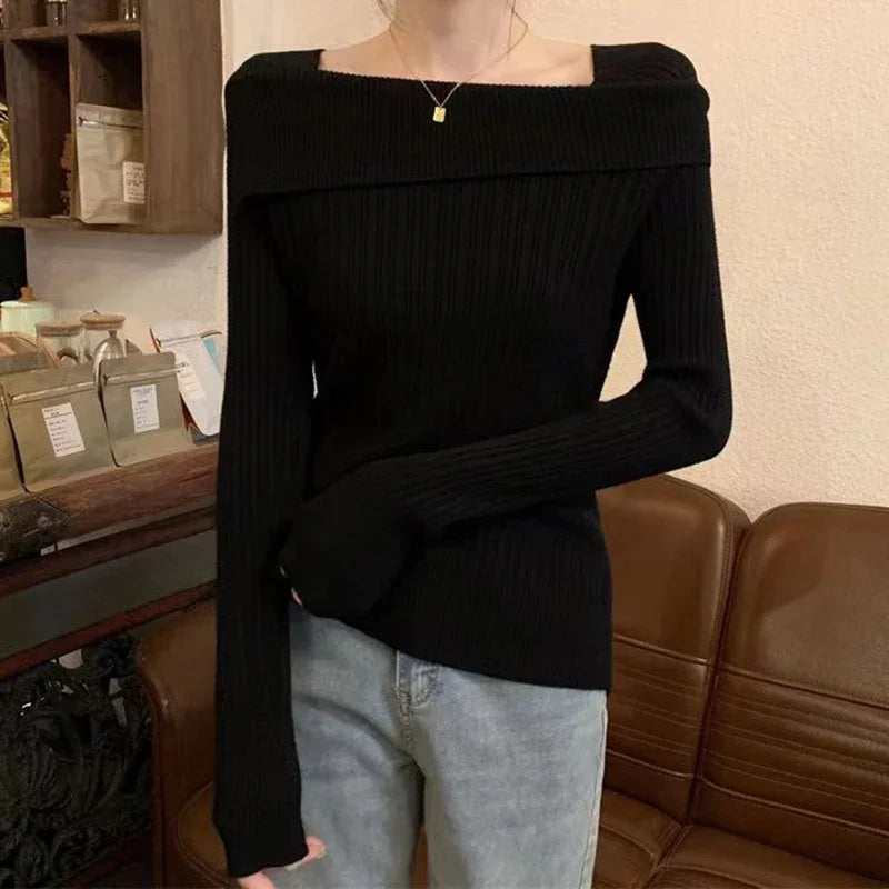 Natalia Off-Shoulder Knit Sweater