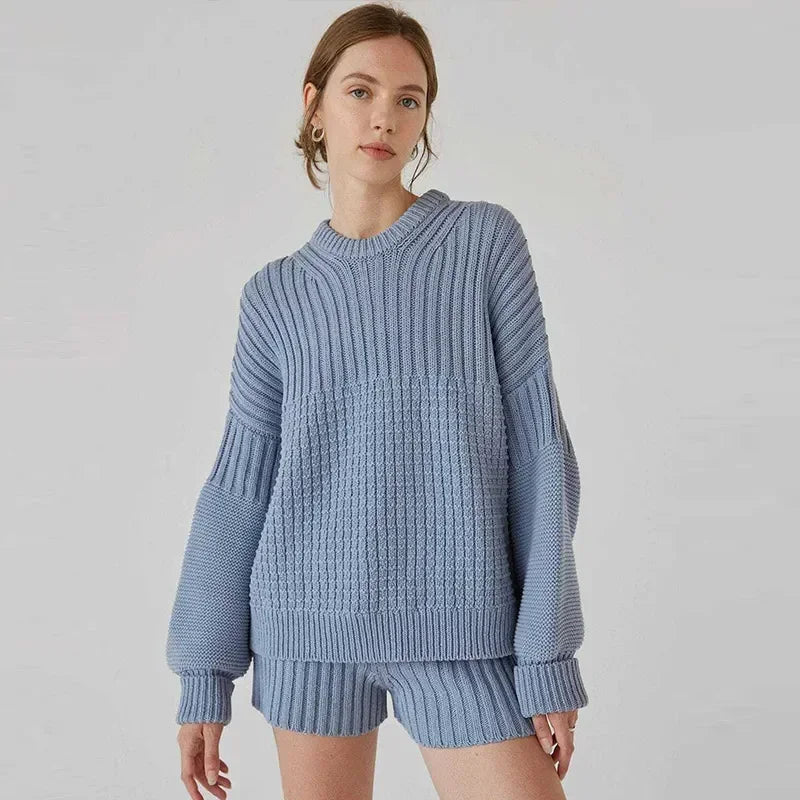 Estelle Knit Sweater & Shorts Set