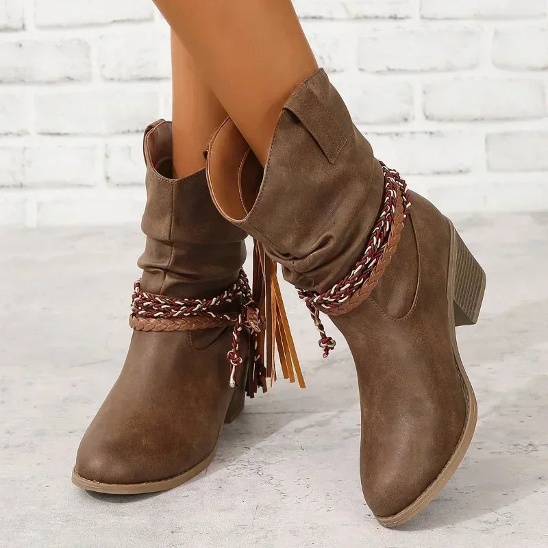 Katy Western Mid Leg Cowboy Boots