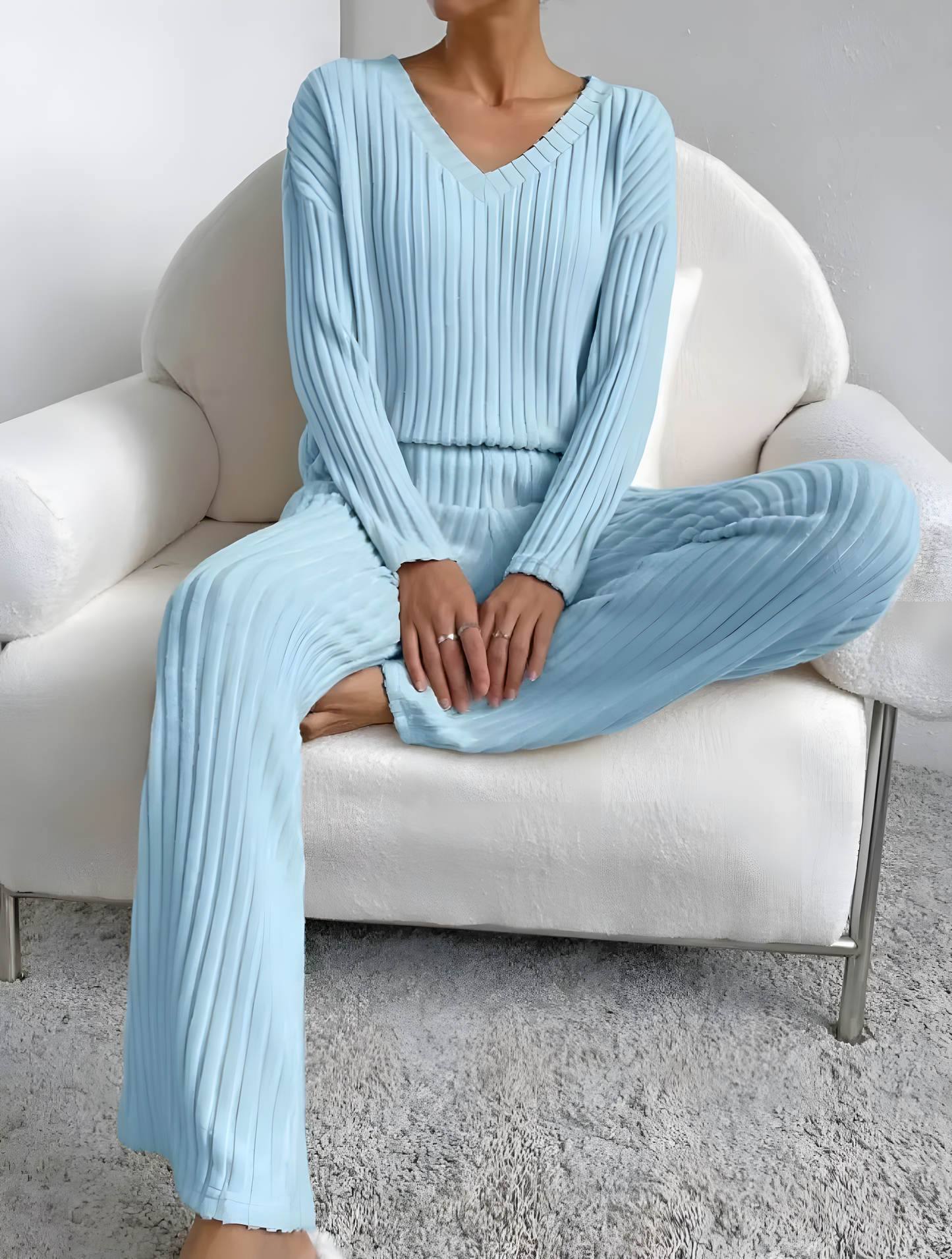 Elise Ribbed Knit Lounge Set