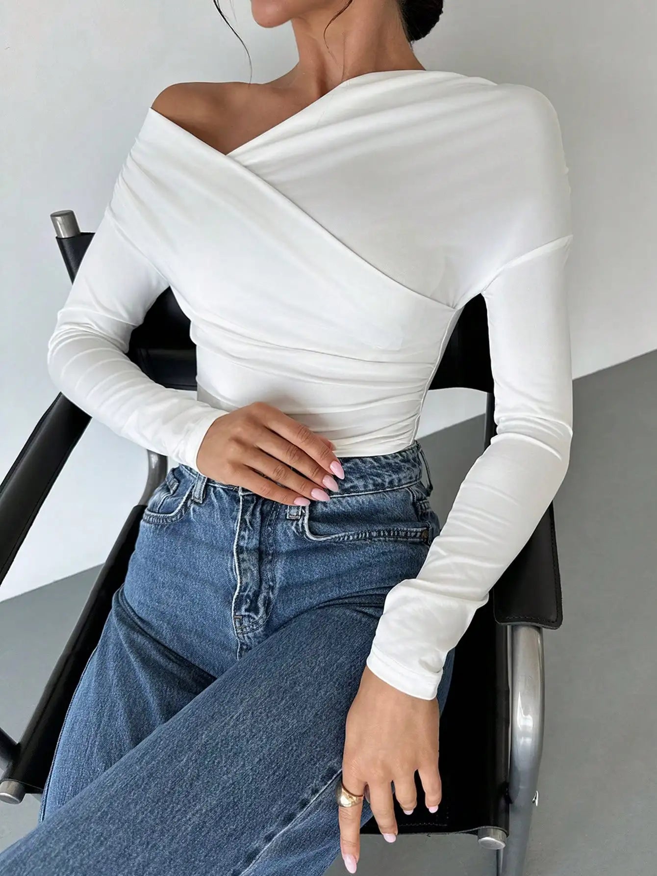 Alina Off-Shoulder Long Sleeve Blouse