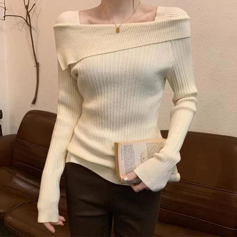 Natalia Off-Shoulder Knit Sweater