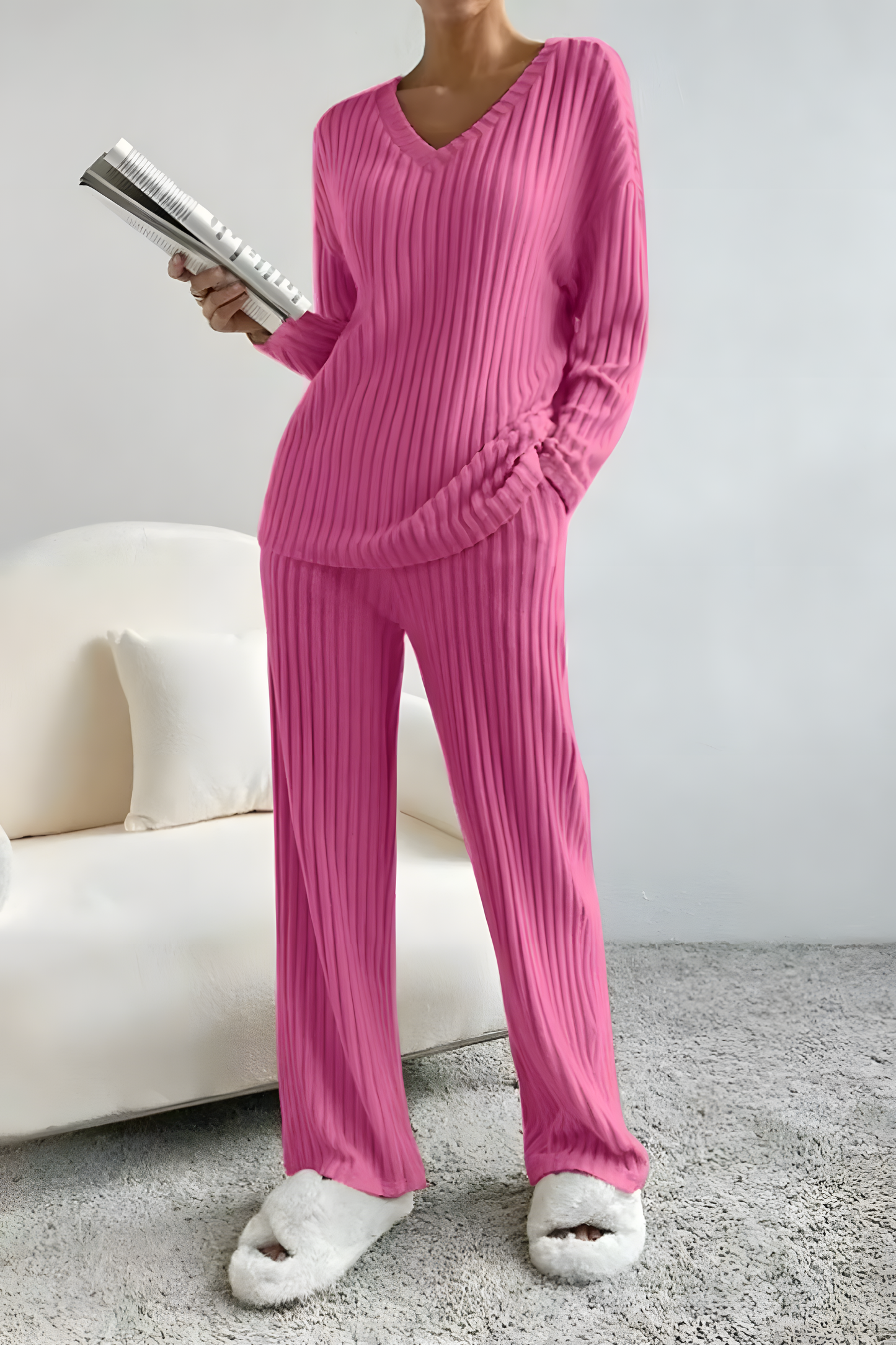 Elise Ribbed Knit Lounge Set