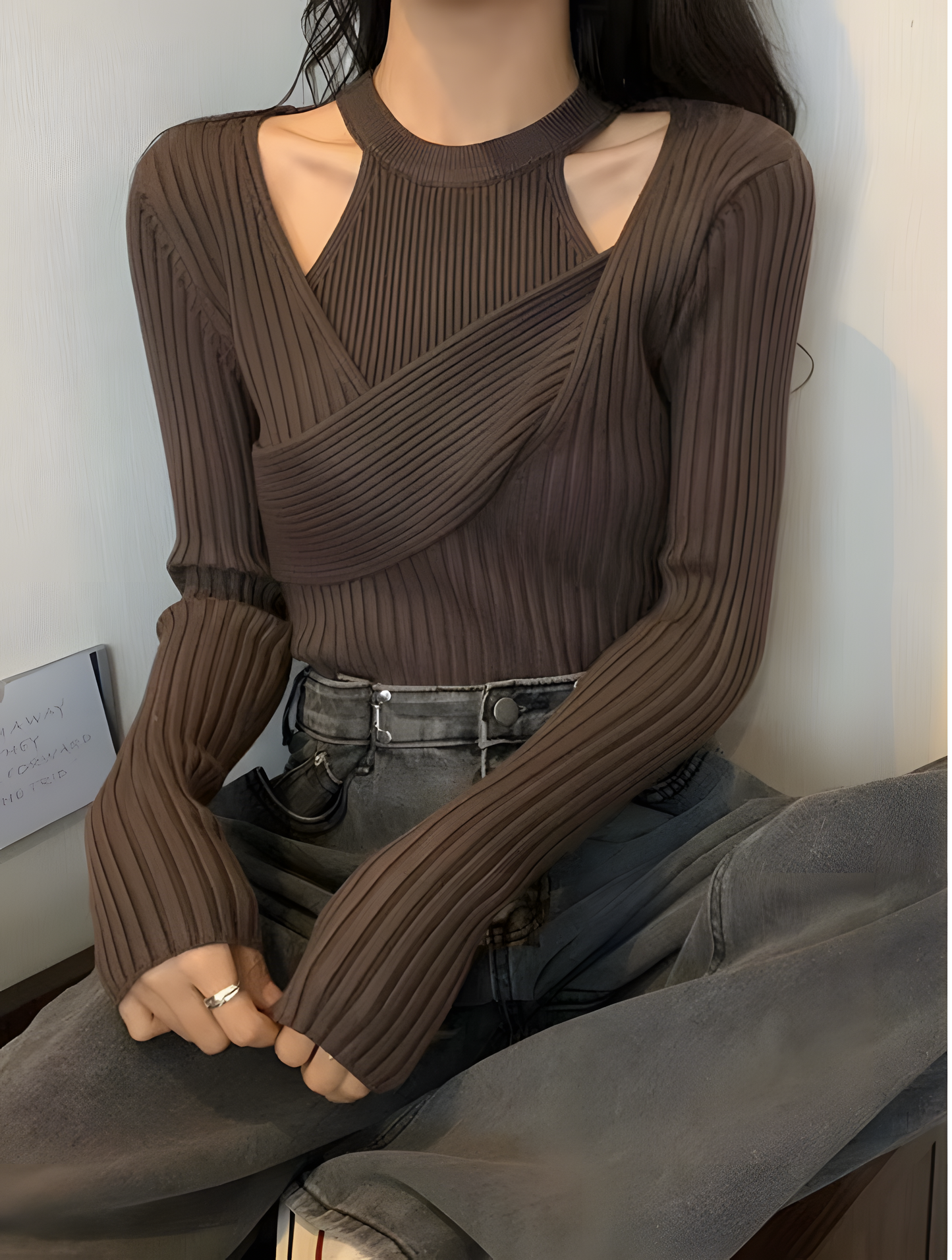 Halo House Ribbed Knit Sweater