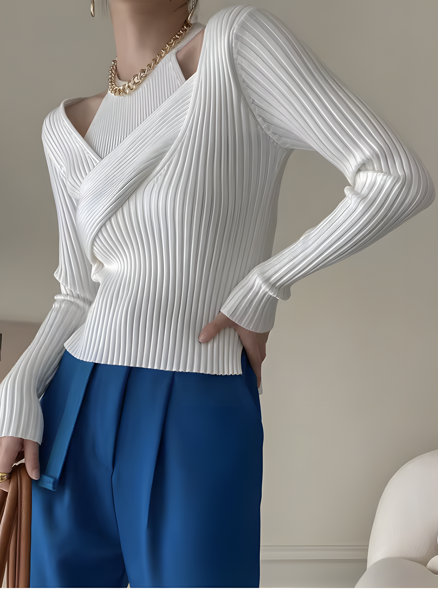 Halo House Ribbed Knit Sweater