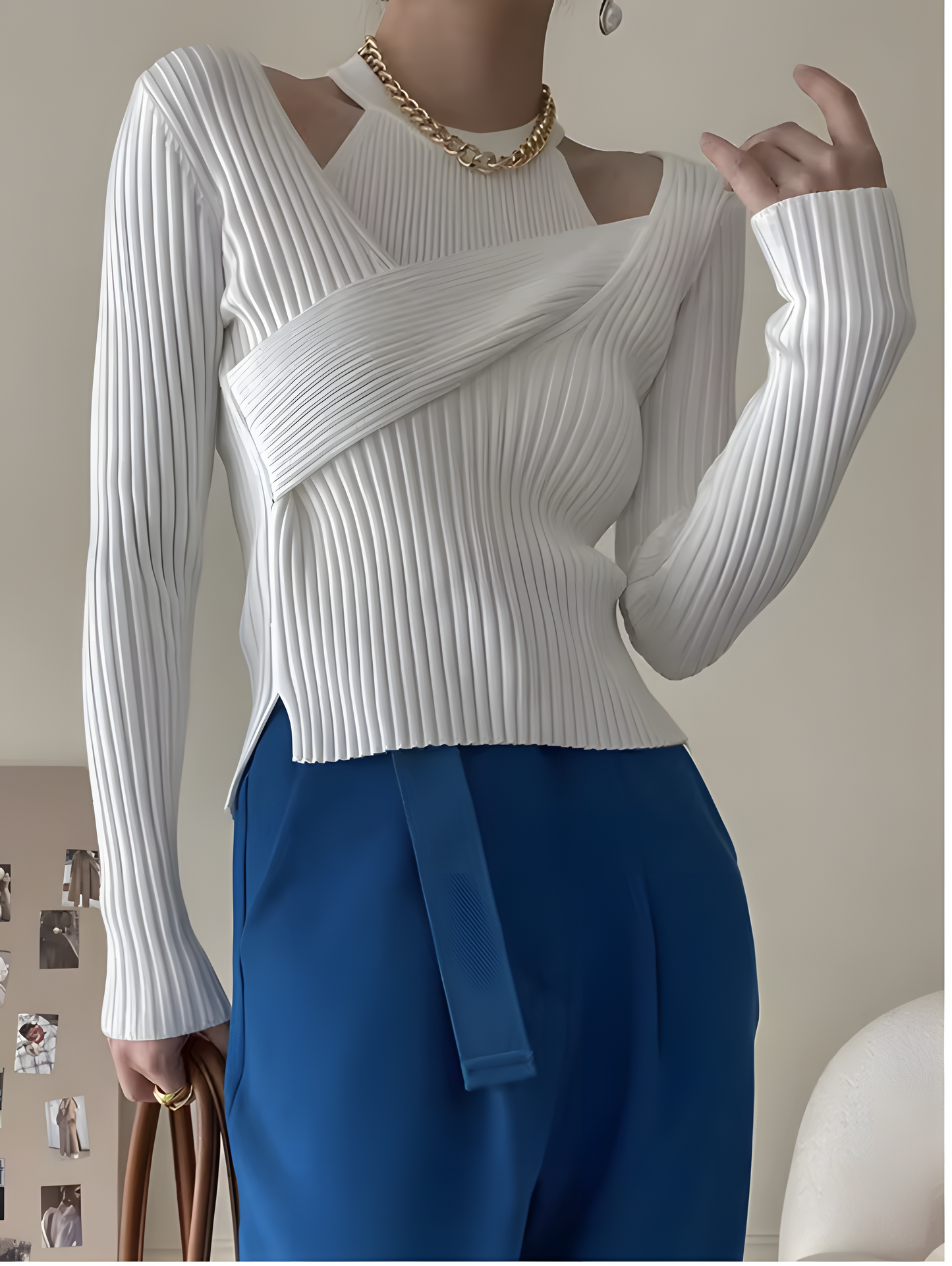 Halo House Ribbed Knit Sweater