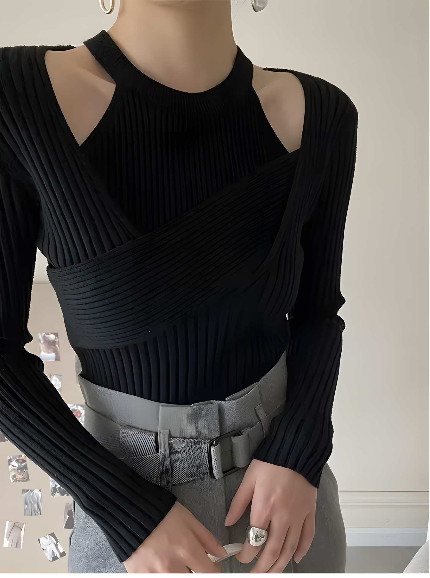 Halo House Ribbed Knit Sweater