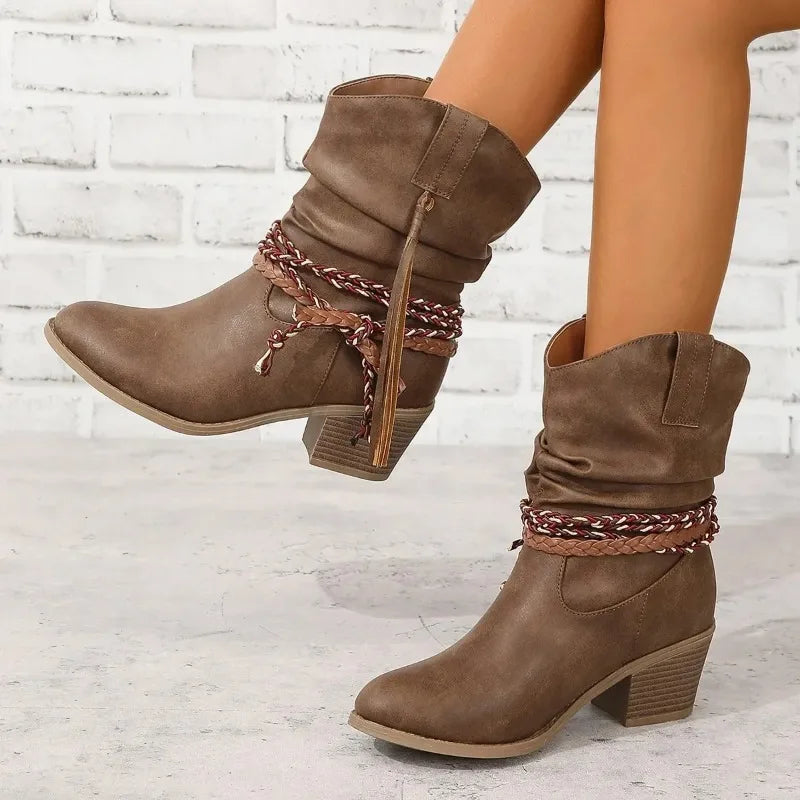 Katy Western Mid Leg Cowboy Boots