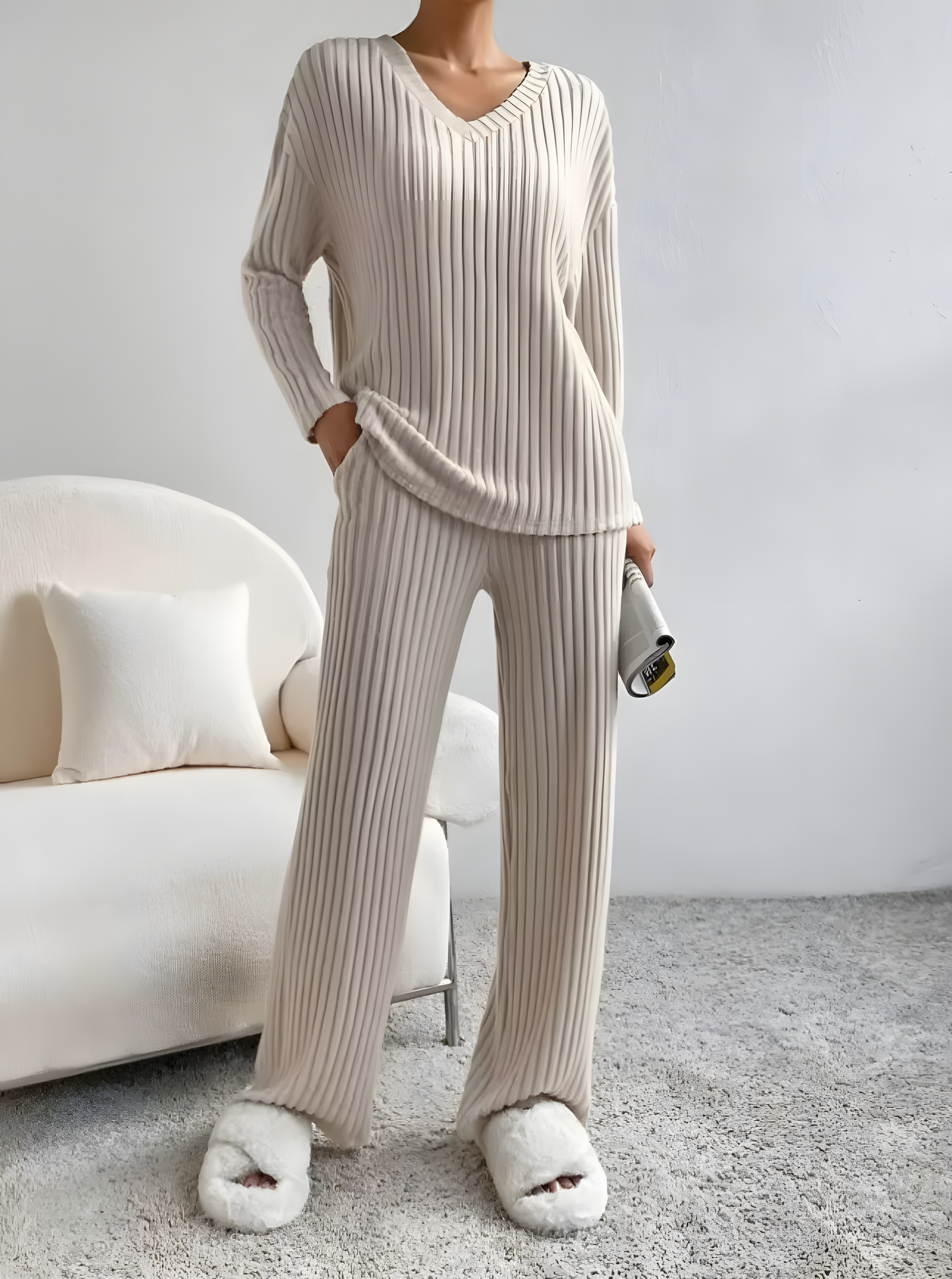 Elise Ribbed Knit Lounge Set