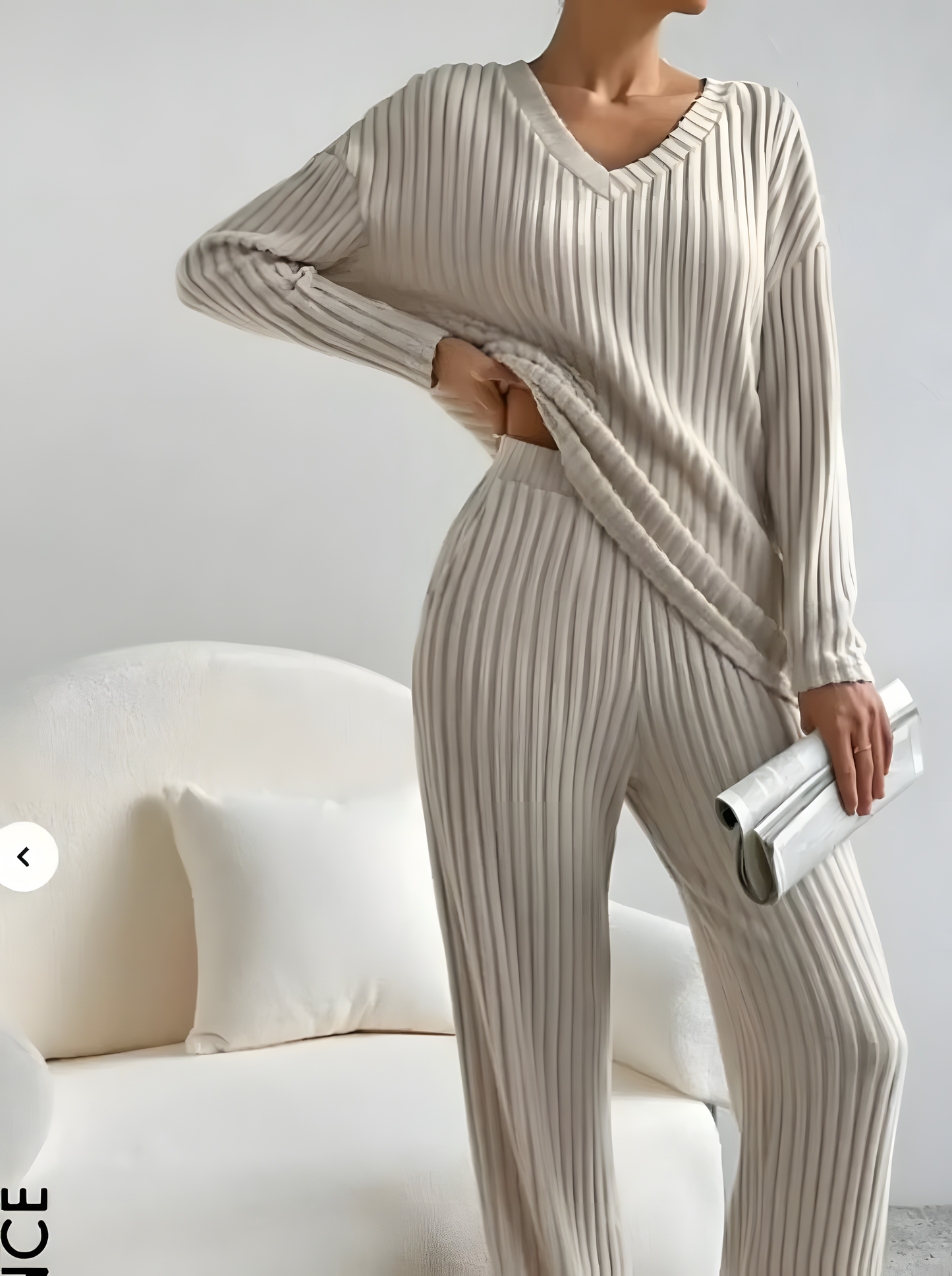 Elise Ribbed Knit Lounge Set